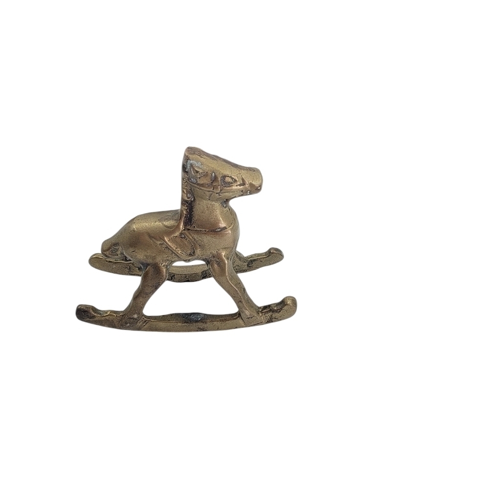 Vintage brass rocking horse - Picture 6 of 7